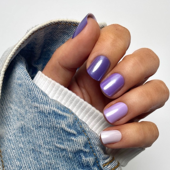 Red Aspen Short Square Press On Nails Purple Bundle 5 Sets | NIB - Picture 8 of 12